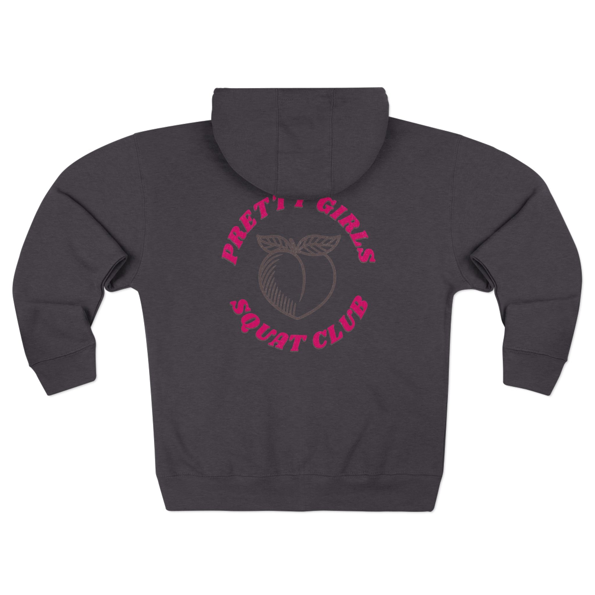 Pretty Girls Squat Club Zip Up Hoodie Crossfit Sweatshirt Fitness Humor Gym Sweater