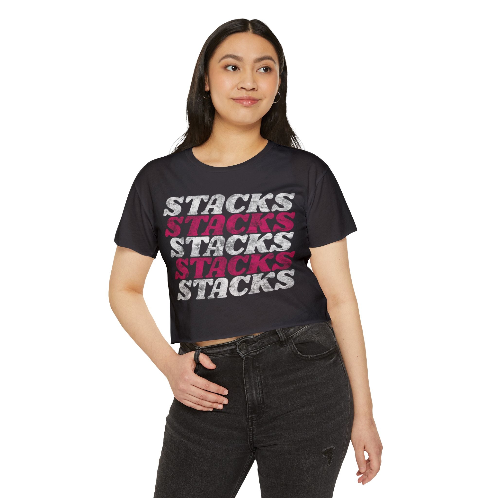 Stacks on Stacks Weightlifting Crop Top | Women's Festival Workout Tee