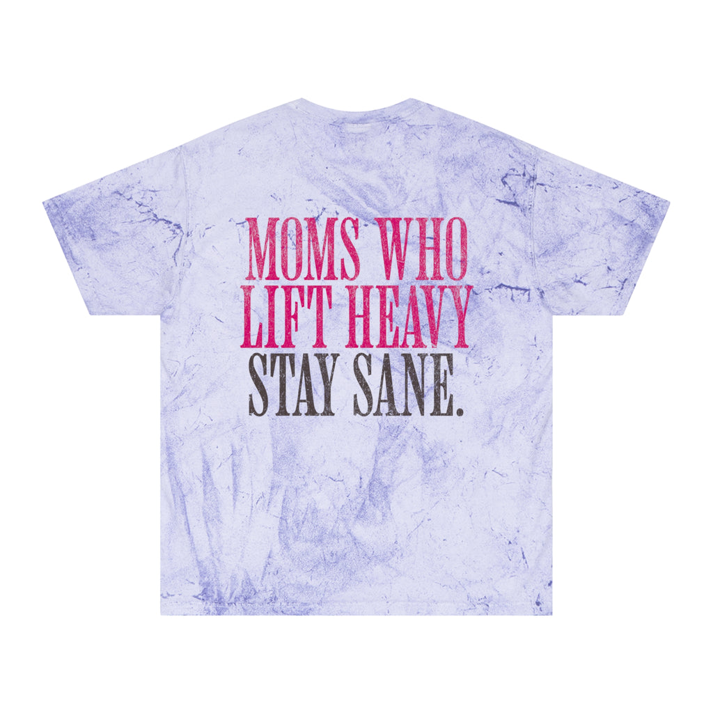 Moms Who Lift Heavy Stay Sane Gym T-shirt | Funny Women's Weightlifting Workout Tee
