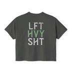 Lift Heavy Stuff Athlete Boxy Tee | Women's Gym Humor Crop Top
