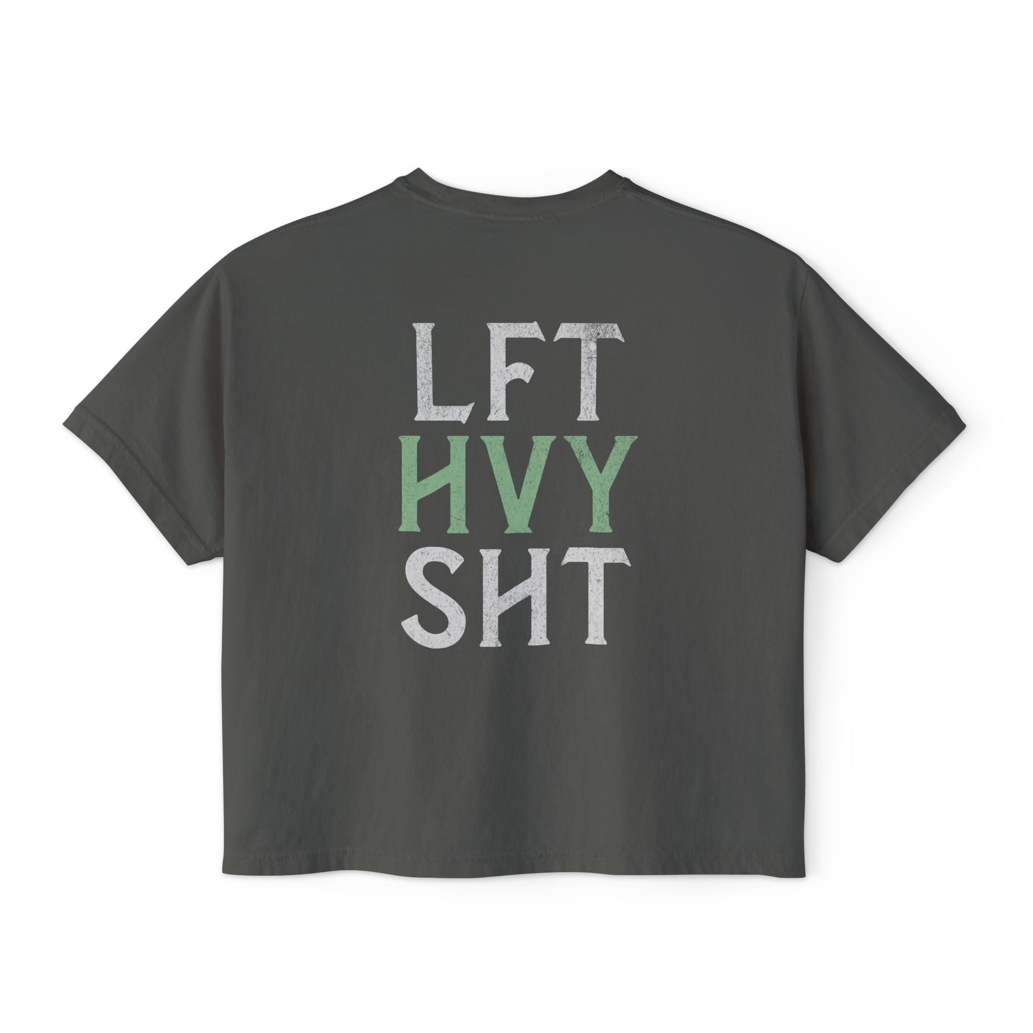Lift Heavy Stuff Athlete Boxy Tee | Women's Gym Humor Crop Top
