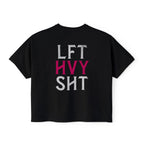 Lift Heavy Stuff Athlete Boxy Tee | Women's Gym Humor Crop Top