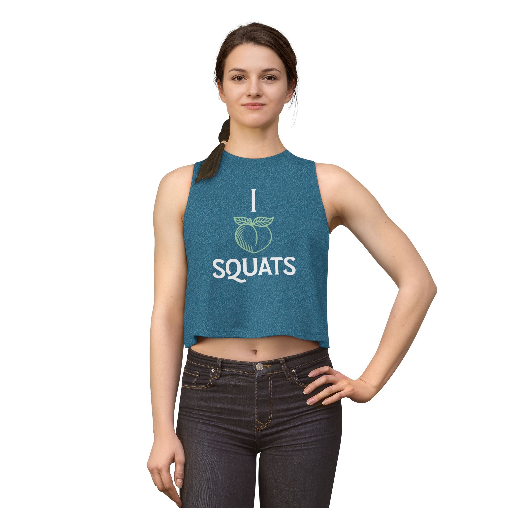 I Heart Squats Crop Top | Weightlifting Tank Top for Women