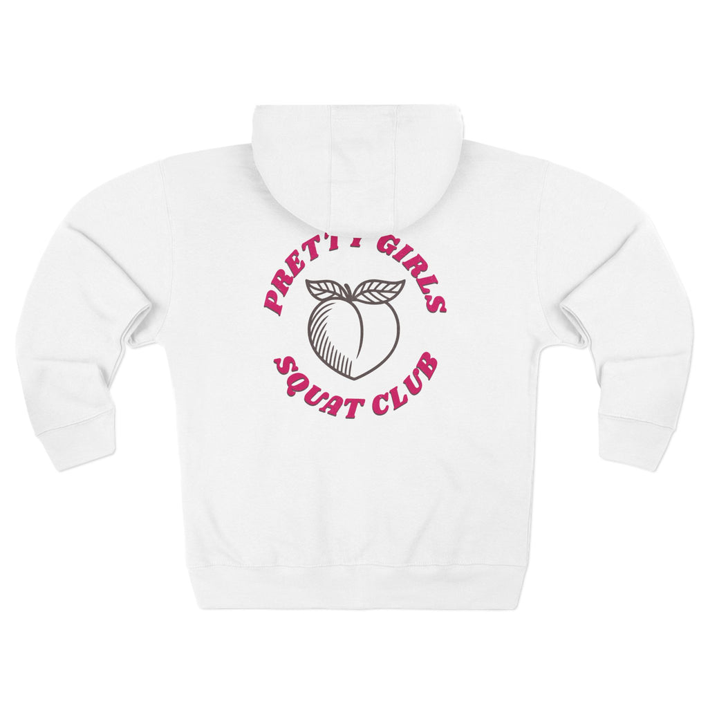 Pretty Girls Squat Club Zip Up Hoodie Crossfit Sweatshirt Fitness Humor Gym Sweater