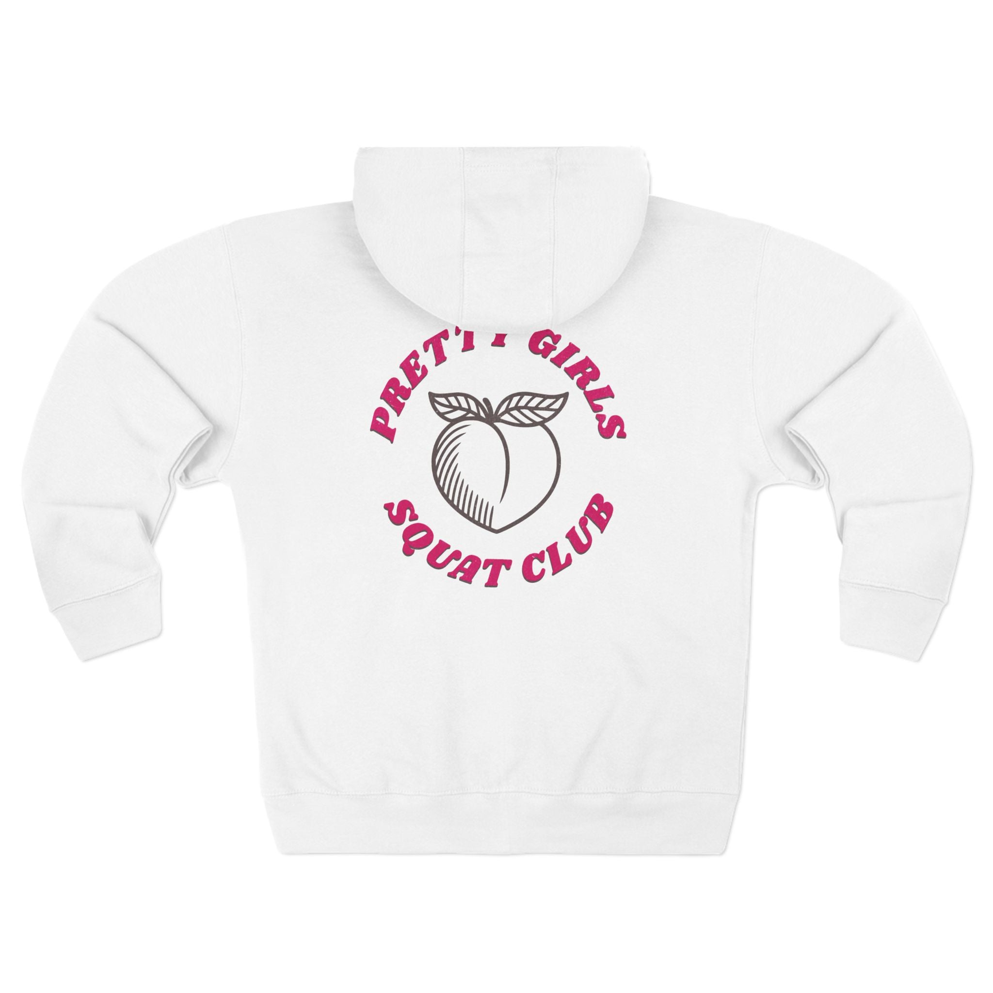 Pretty Girls Squat Club Zip Up Hoodie Crossfit Sweatshirt Fitness Humor Gym Sweater