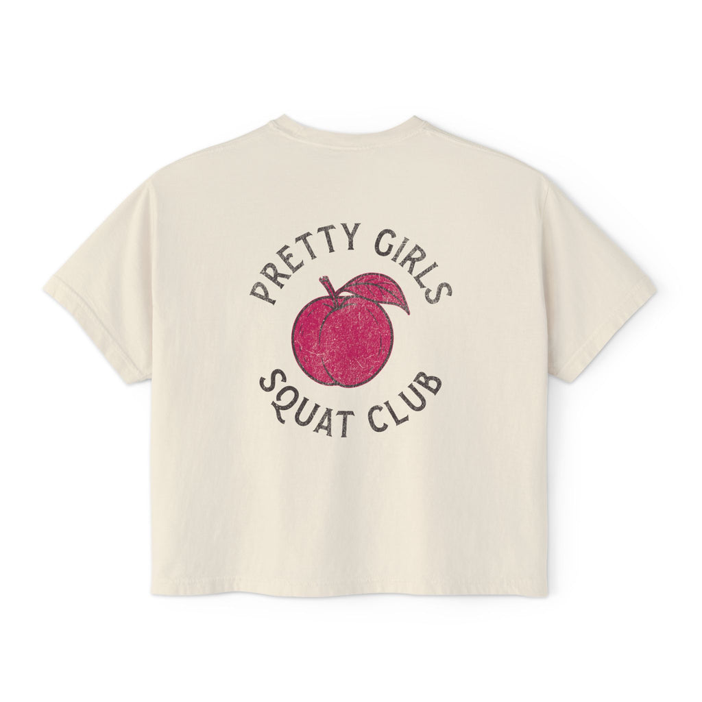 Moms Who Lift Heavy Stay Sane Boxy T-shirt | Fit Mom Workout Crop Top