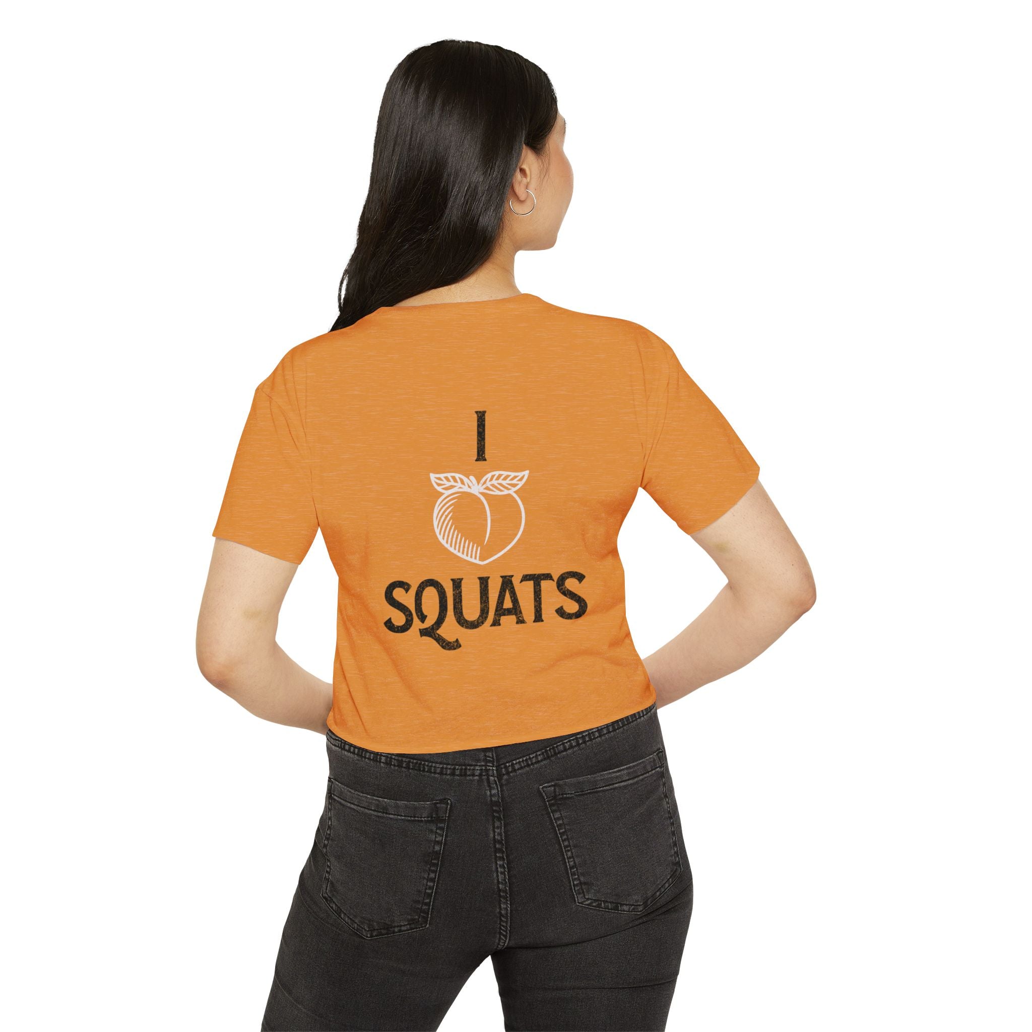 I Heart Squats Crop Top | Women's Weightlifting Workout Shirt