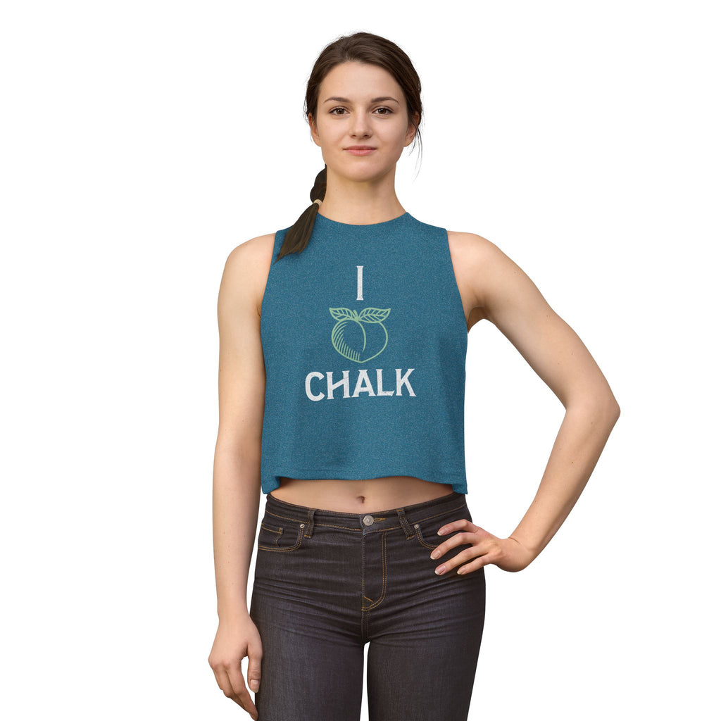I Heart Chalk Workout Tank Top | Women's Crossfit Humor Crop Shirt