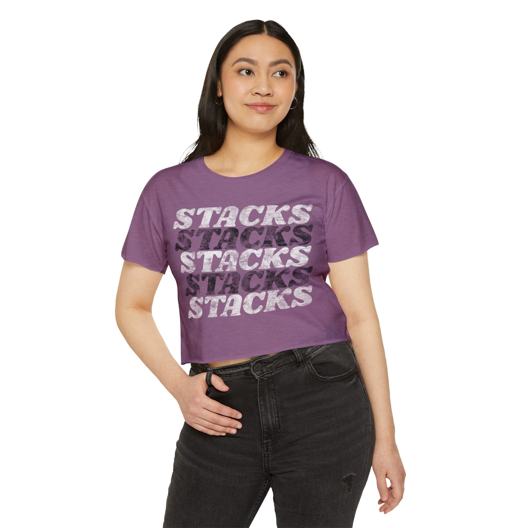 Stacks on Stacks Weightlifting Crop Top | Women's Festival Workout Tee