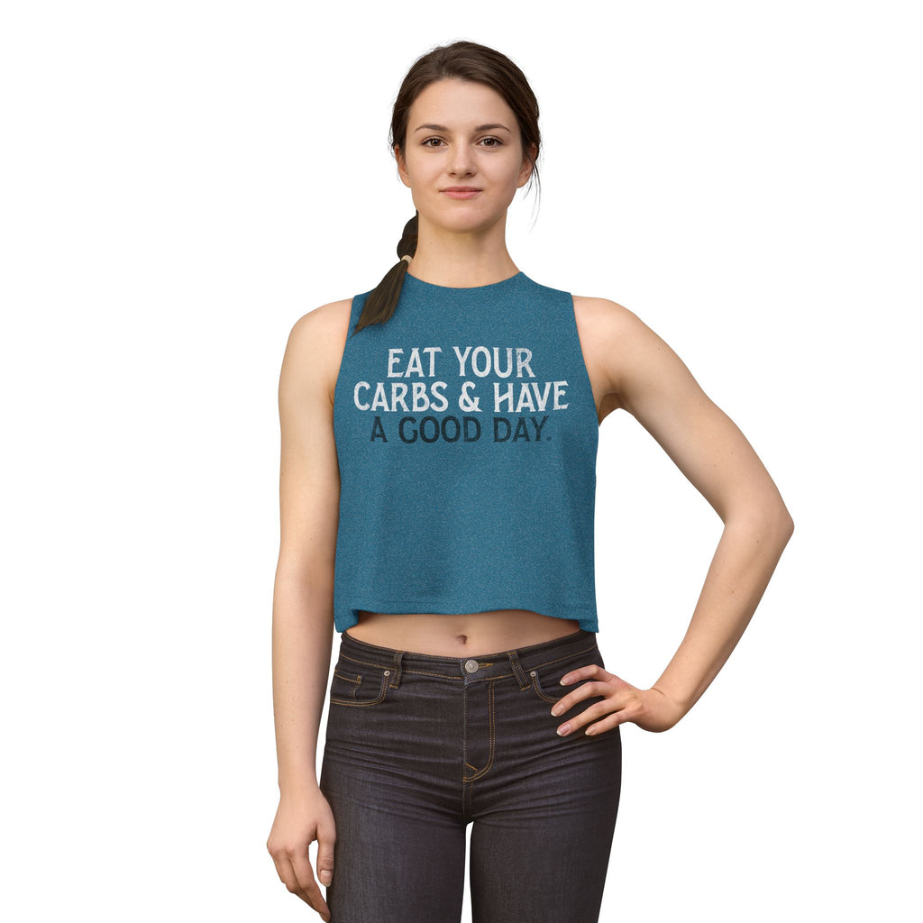 Eat Your Carbs Crop Top | Women's Funny Crossfit Tank Top