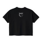 Crossfit Mom Dark Floral Boxy Tee | Fit Mama Workout Crop Top