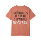 One Step Ahead of My Crazy T-Shirt | Funny Women's Gym Workout Tee