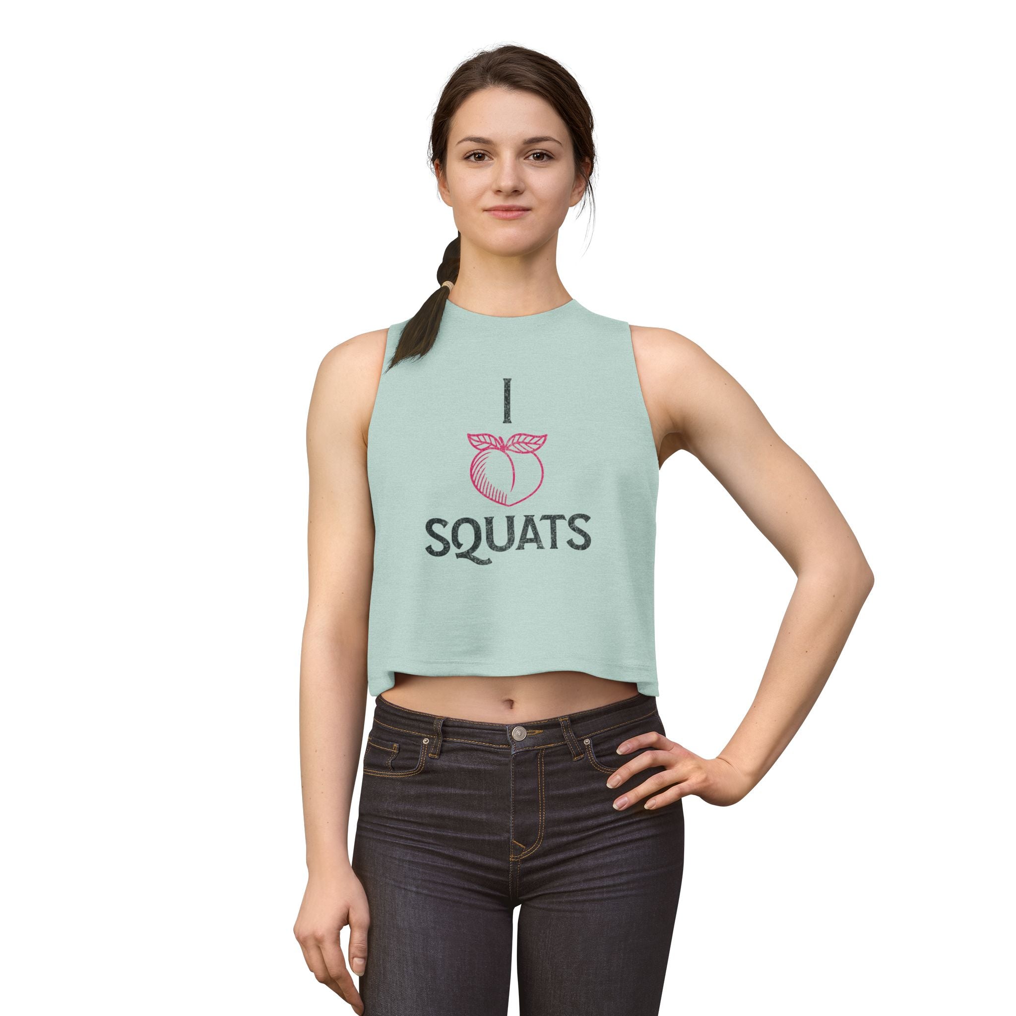 I Heart Squats Crop Top | Weightlifting Tank Top for Women