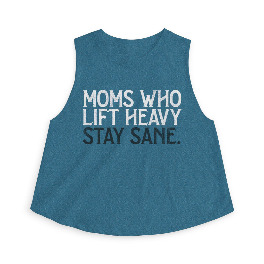 Moms Who Lift Heavy Stay Sane Crop Top | Fitness Mom Workout Tank