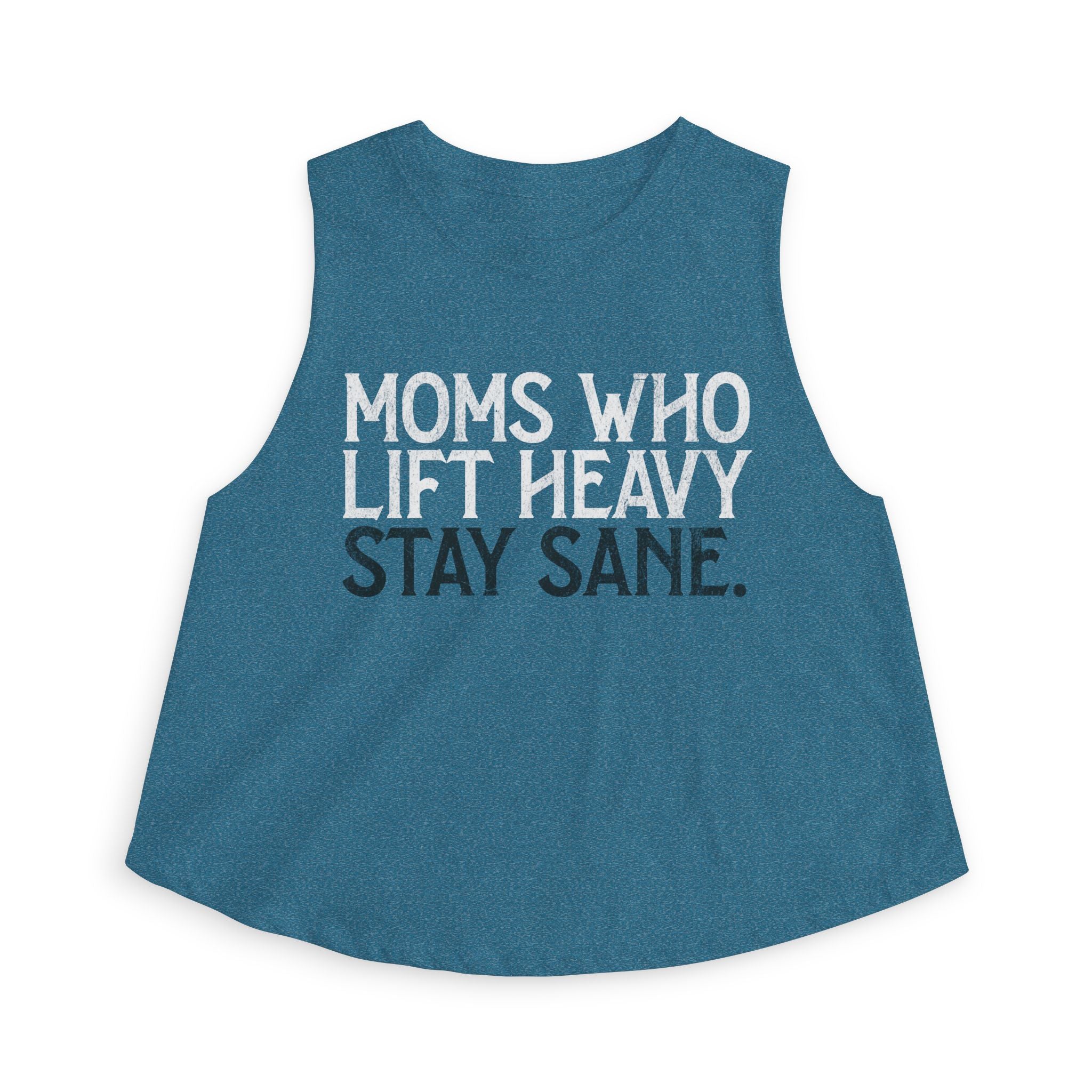 Moms Who Lift Heavy Stay Sane Crop Top | Fitness Mom Workout Tank