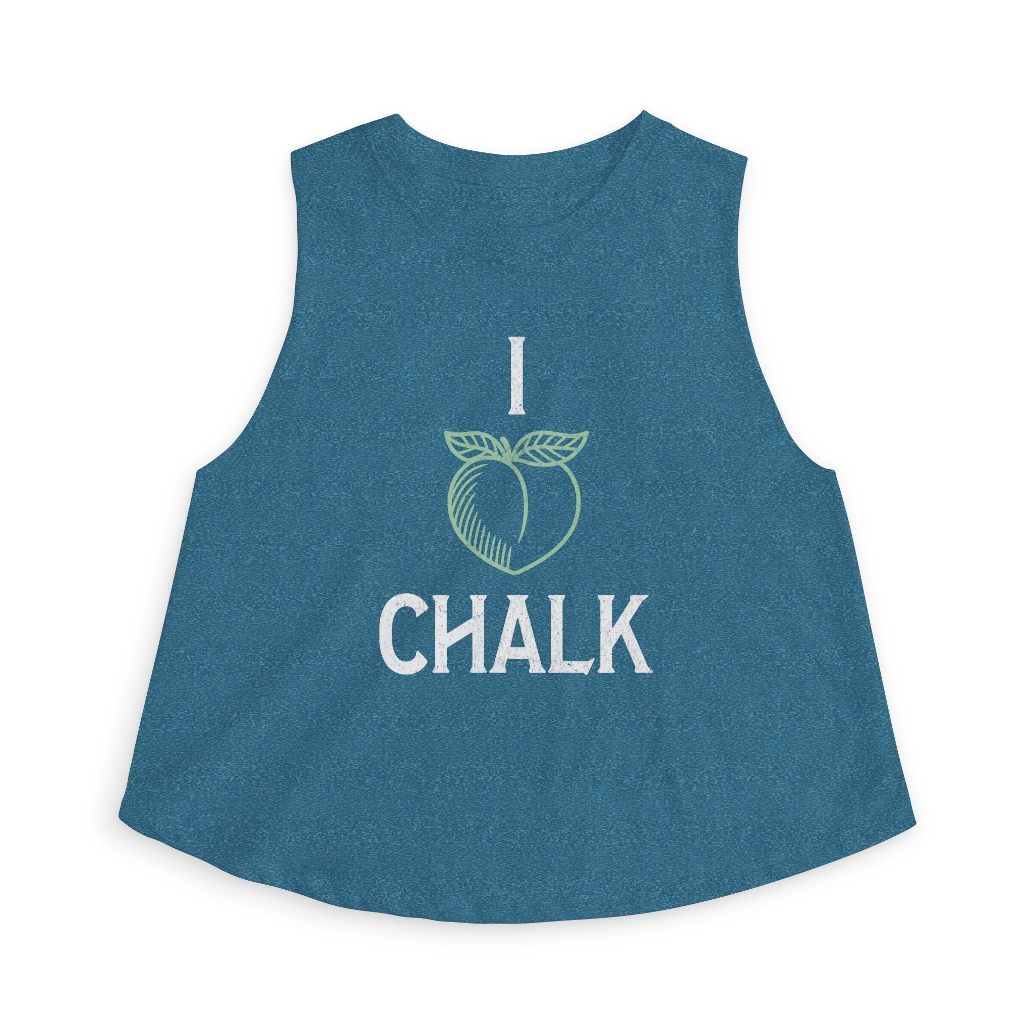 I Heart Chalk Workout Tank Top | Women's Crossfit Humor Crop Shirt