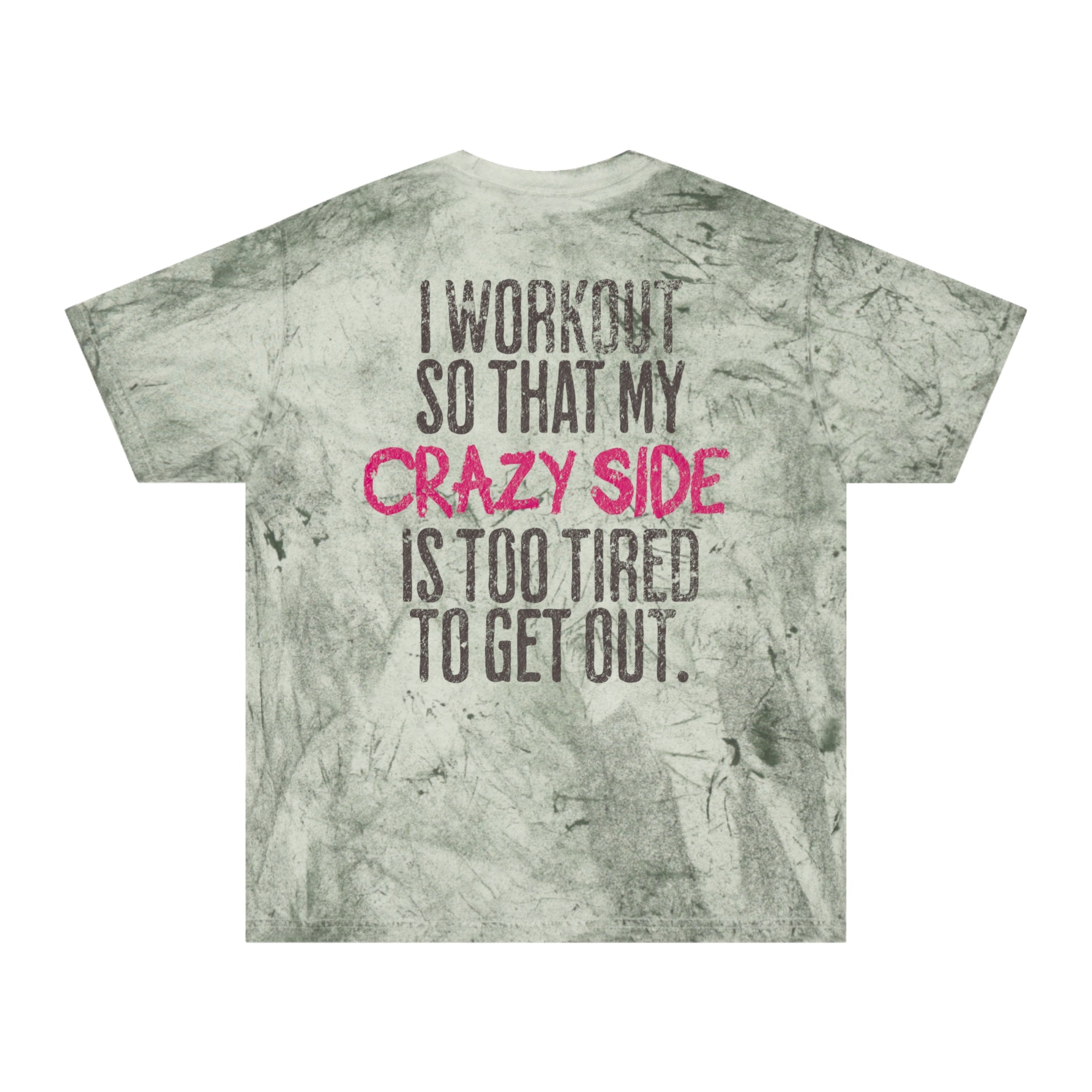Workout My Crazy Side Gym T-shirt | Funny Women's Fitness Tee