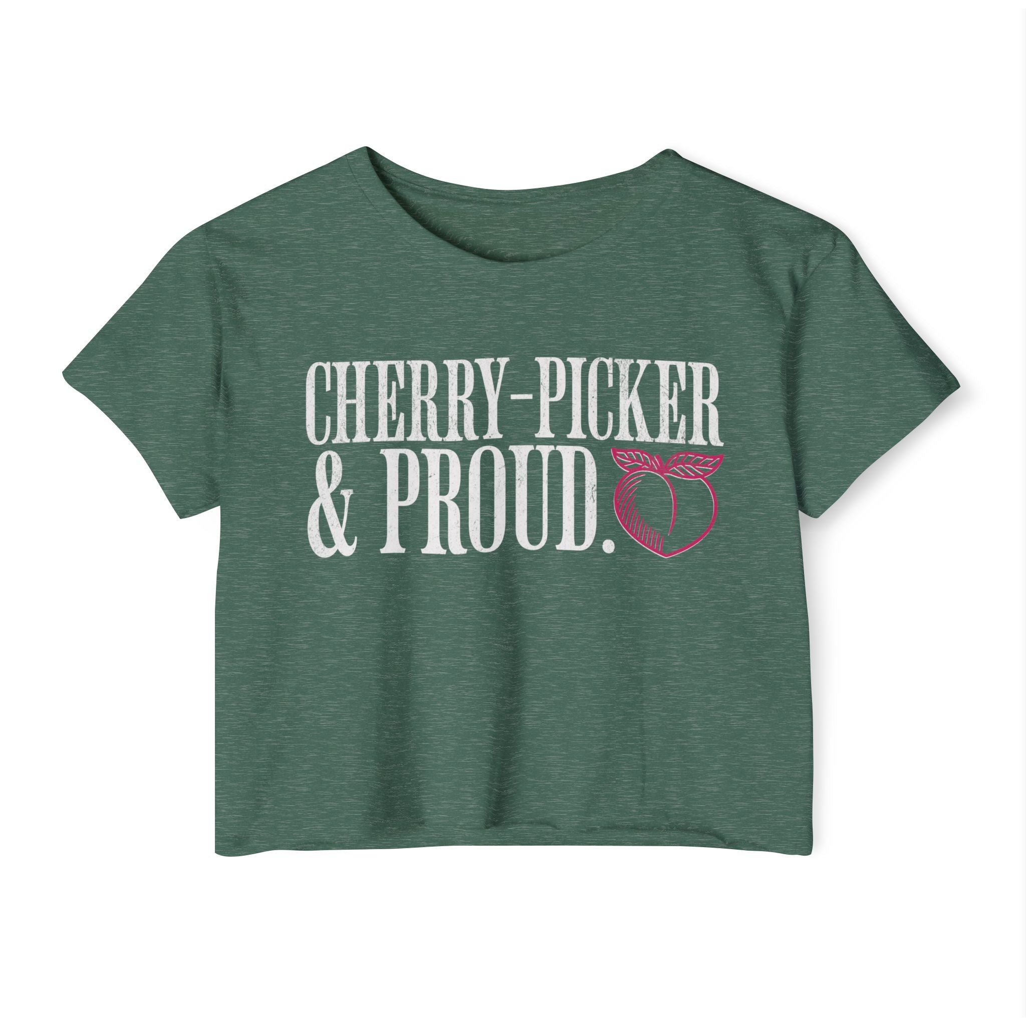 Cherry-Picker and Proud Crop Top | Women's Funny Crossfit T-shirt