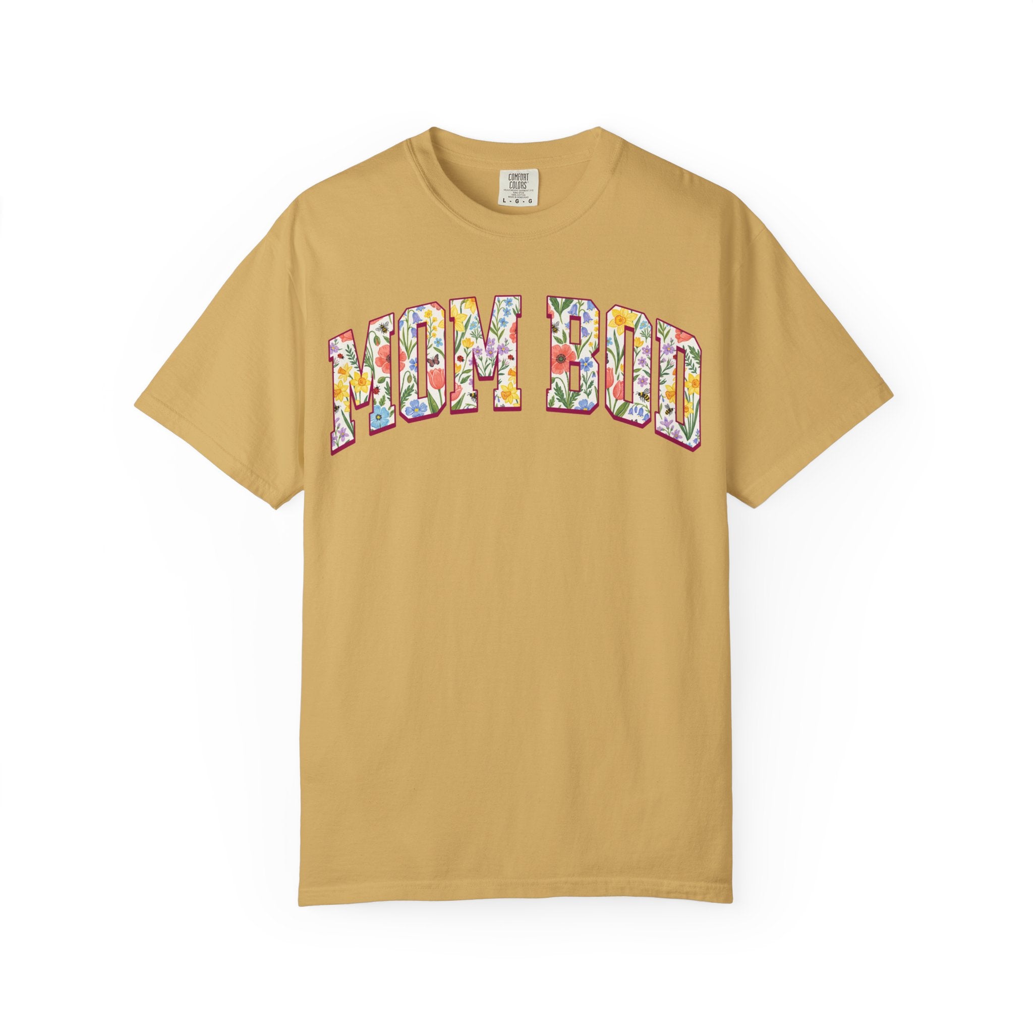 Mom Bod Floral T-shirt | Fitness Mom Comfort Colors Tee