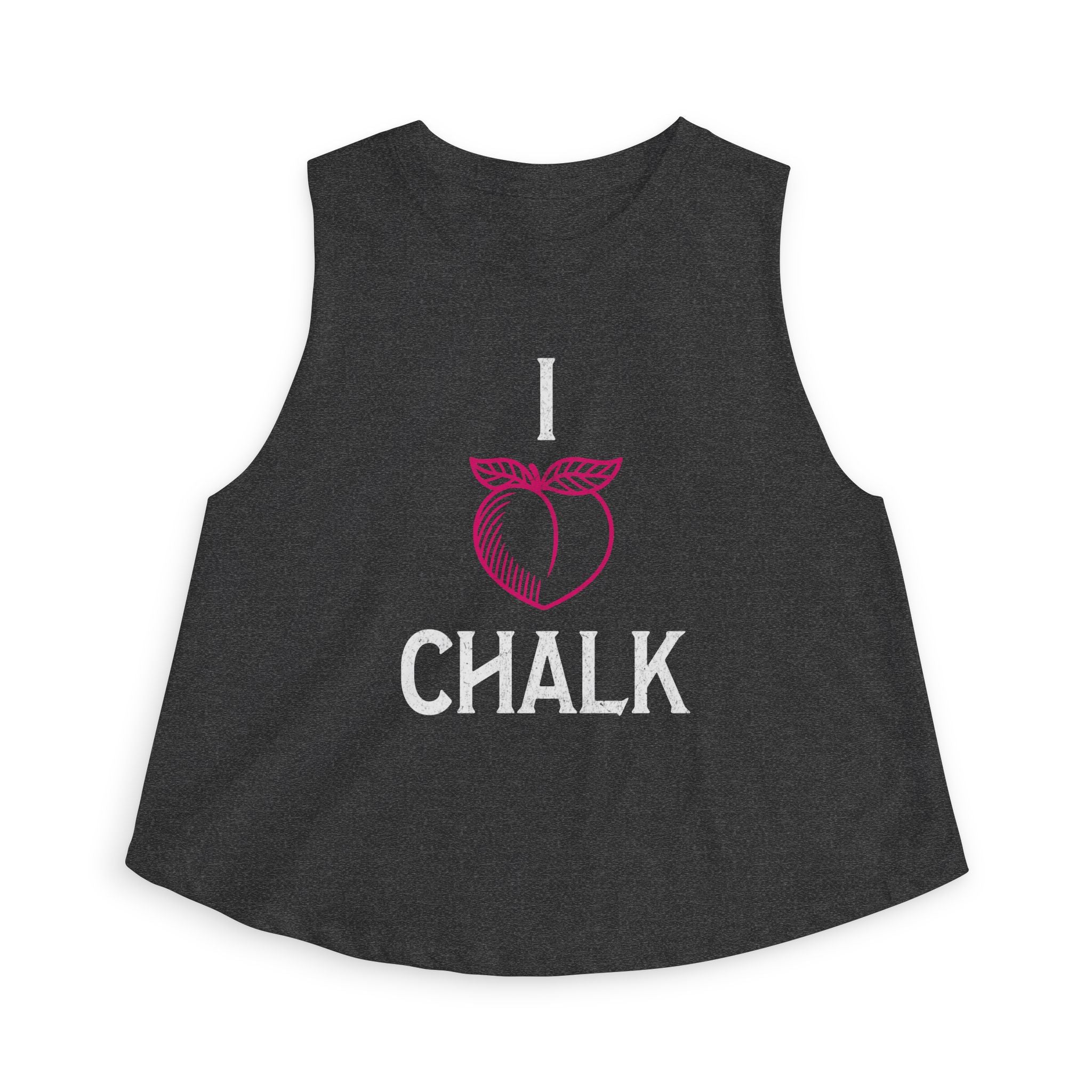 I Heart Chalk Workout Tank Top | Women's Crossfit Humor Crop Shirt