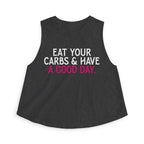 Eat Your Carbs Crop Top | Women's Funny Crossfit Tank Top
