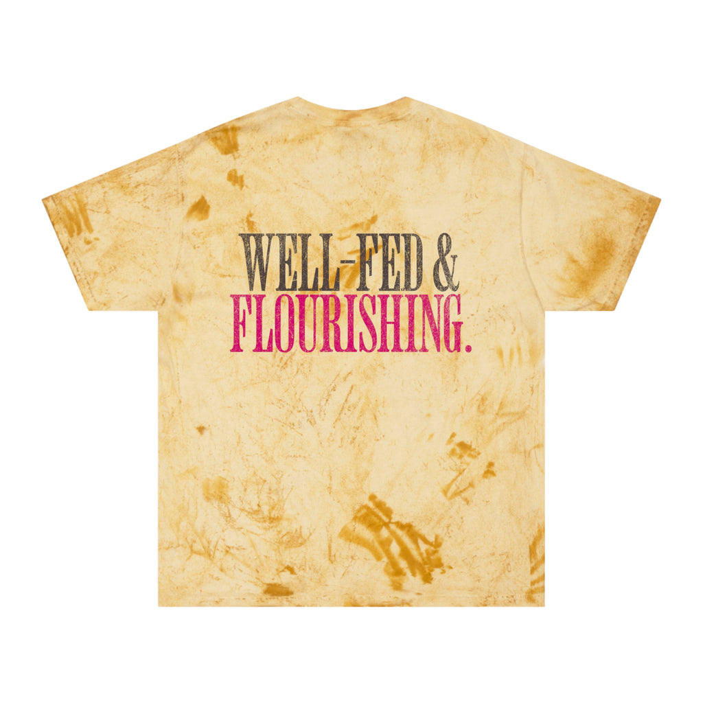Well-Fed & Flourishing Crossfit T-shirt | Funny Women's Gym Workout Tee