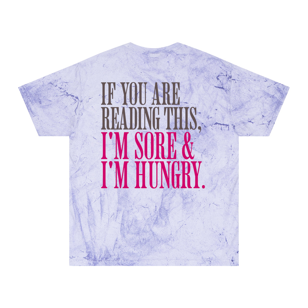 I'm Sore and I'm Hungry Crossfit T-shirt | Funny Unisex Weightlifting Top | Gym Motivation Workout Tee