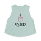 I Heart Squats Crop Top | Weightlifting Tank Top for Women