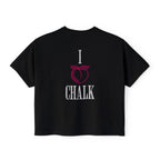 I Heart Chalk Boxy T-shirt | Crossfit Humor Women's Crop Top