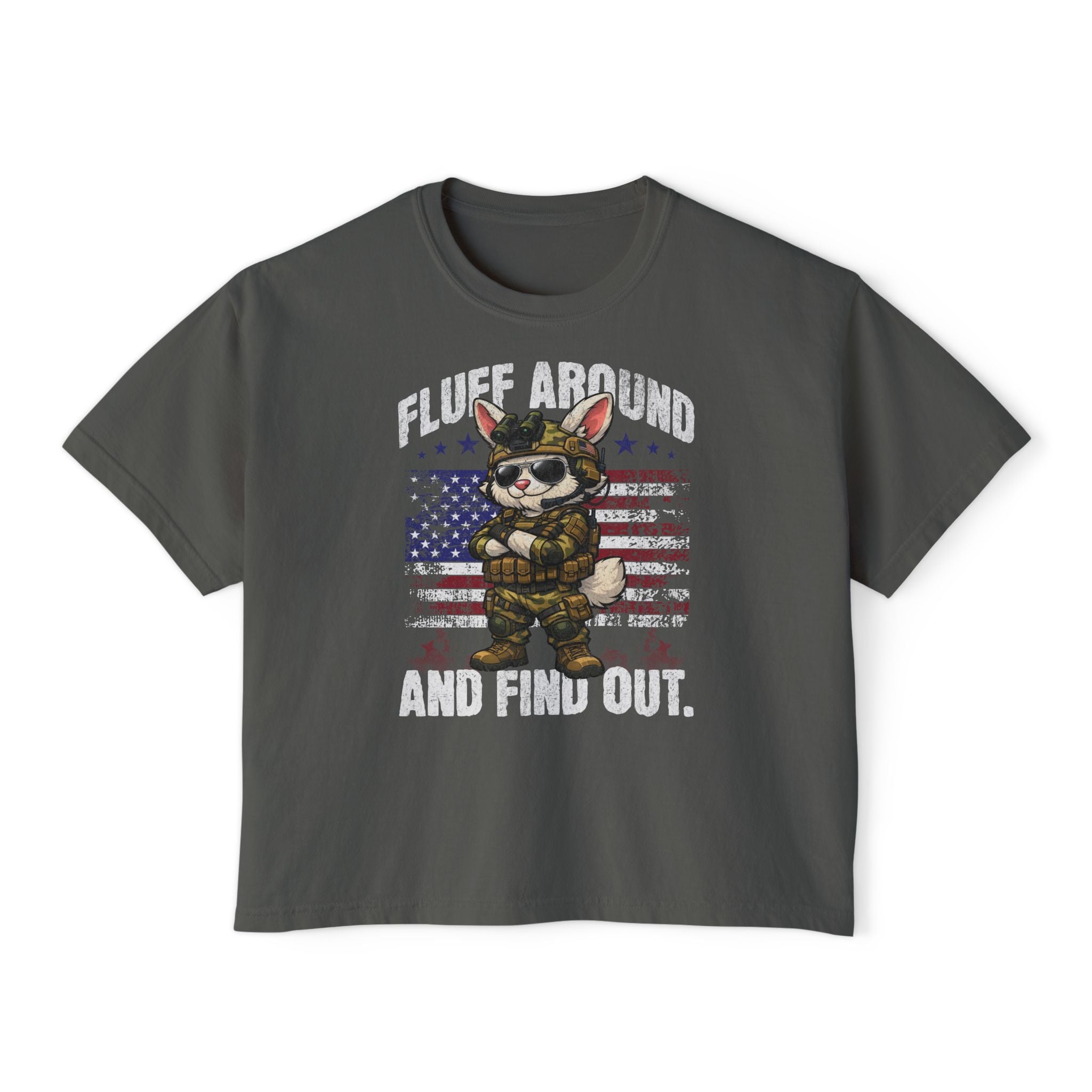 Fluff Around and Find Out Rabbit Shirt Combat Easter Bunny Tshirt Army Military Tee American Pride Top Spring Holiday T-shirt