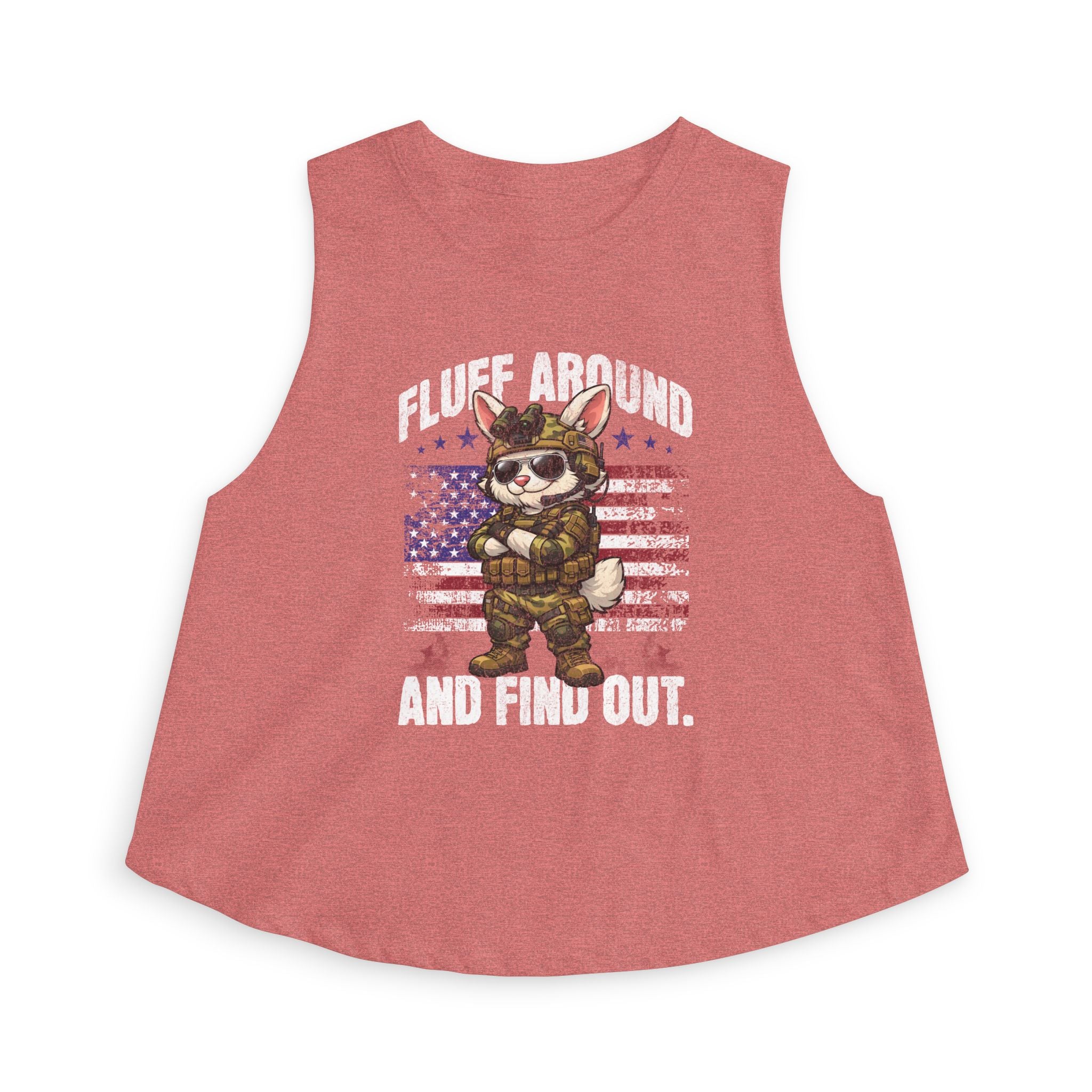 Fluff Around and Find out Rabbit Tank Easter Bunny Funny Shirt Army Combat American Pride Top Spring Holiday Bunny Tee
