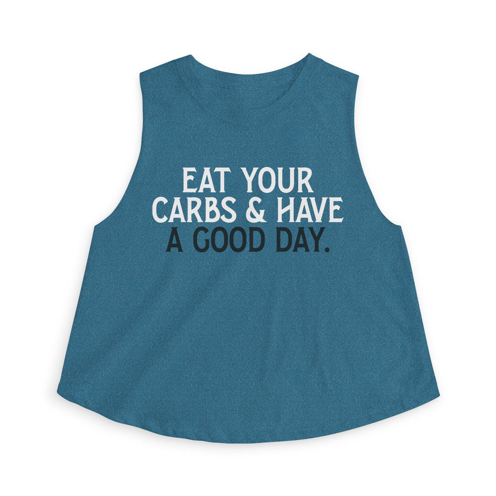 Eat Your Carbs Crop Top | Women's Funny Crossfit Tank Top