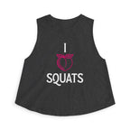 I Heart Squats Crop Top | Weightlifting Tank Top for Women