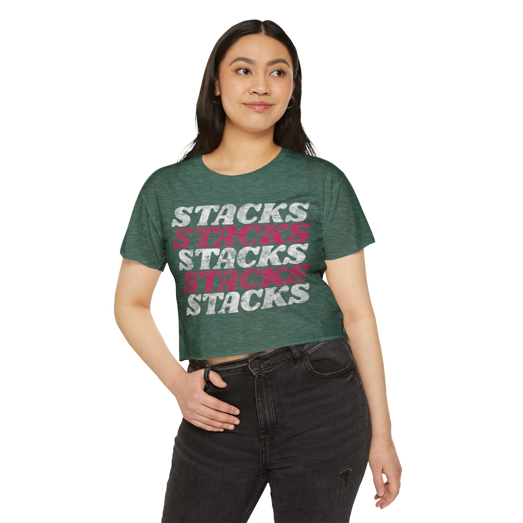Stacks on Stacks Weightlifting Crop Top | Women's Festival Workout Tee