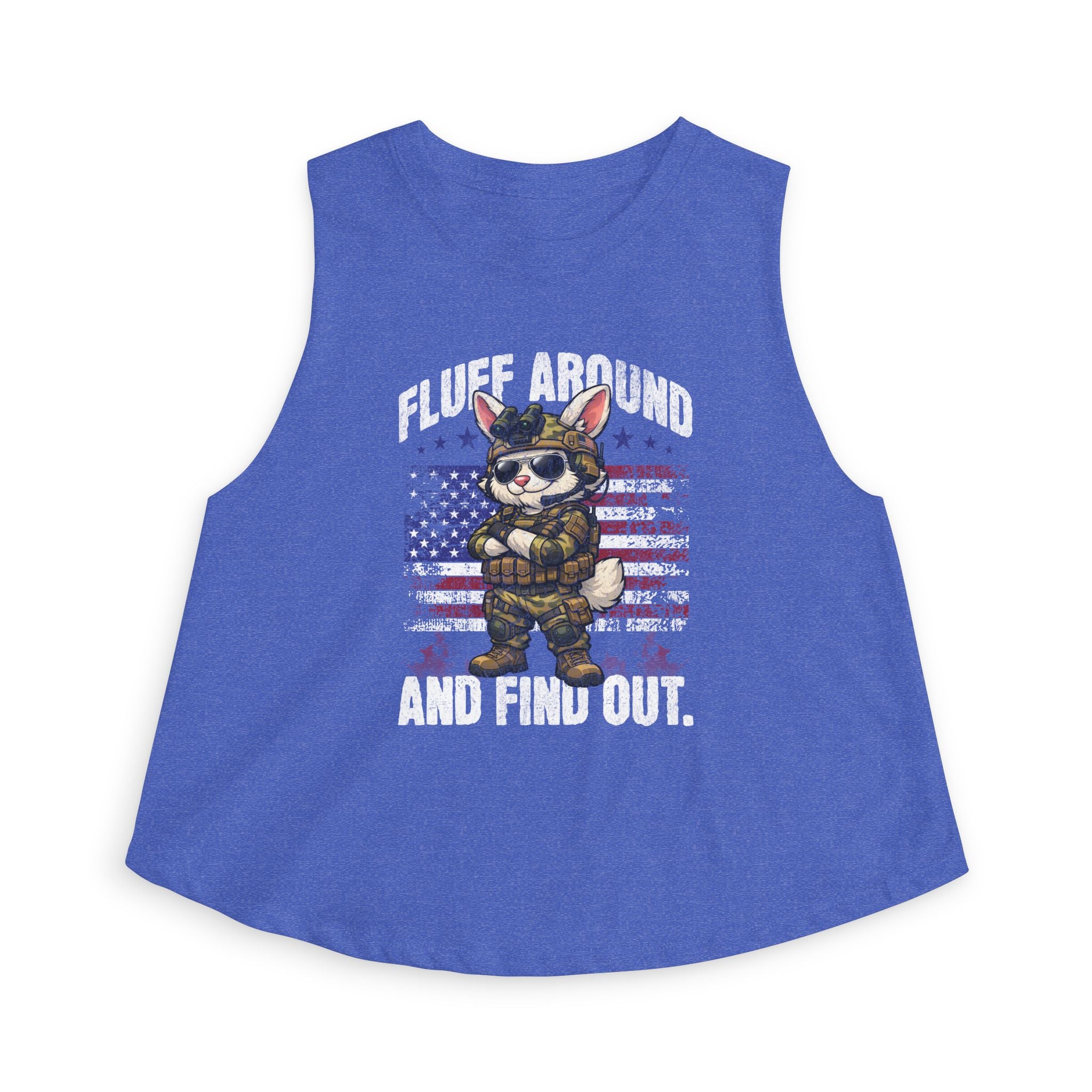 Fluff Around and Find out Rabbit Tank Easter Bunny Funny Shirt Army Combat American Pride Top Spring Holiday Bunny Tee