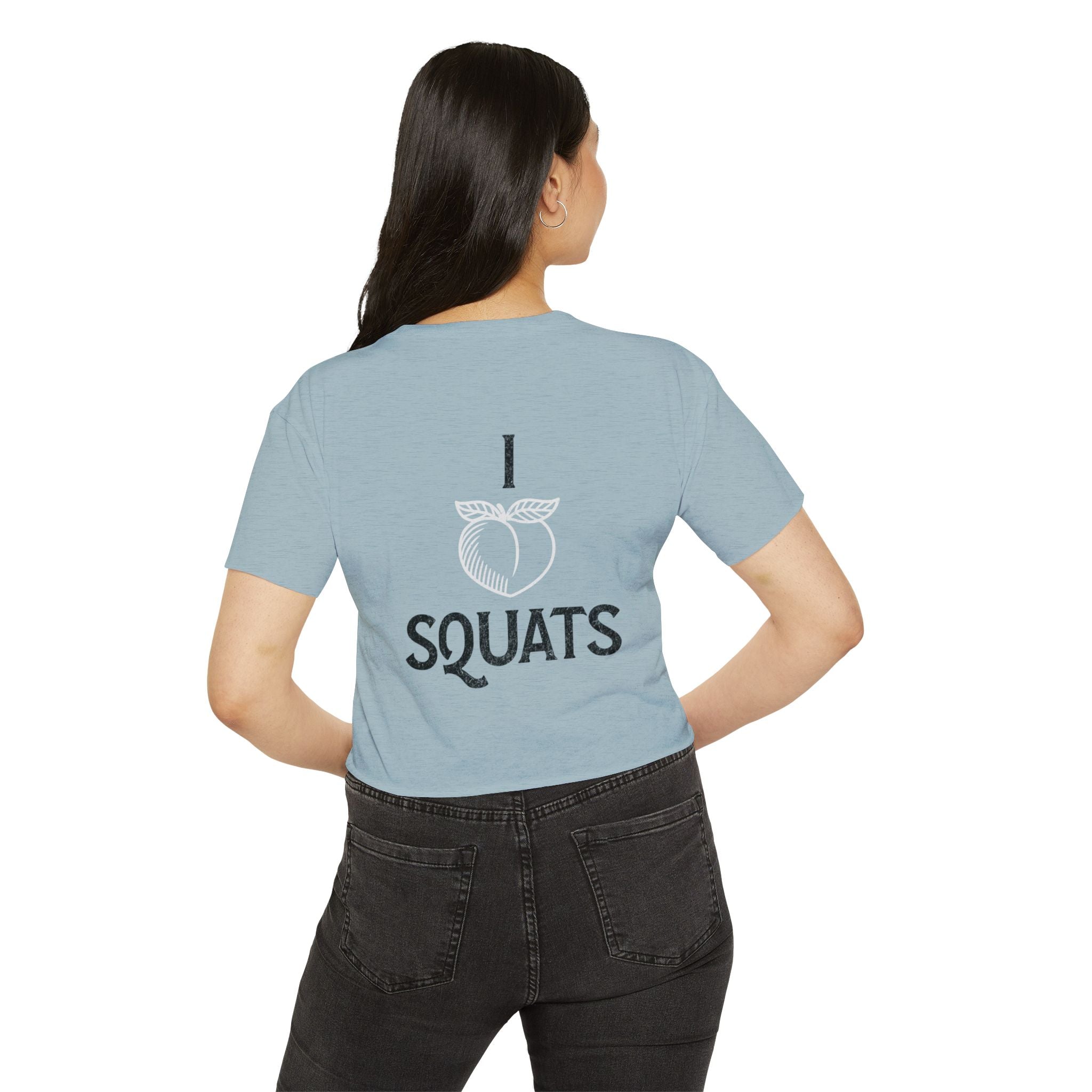 I Heart Squats Crop Top | Women's Weightlifting Workout Shirt