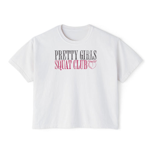 But First Coffee Skeleton Crop Top | Pretty Girls Squat Club Boxy Tee