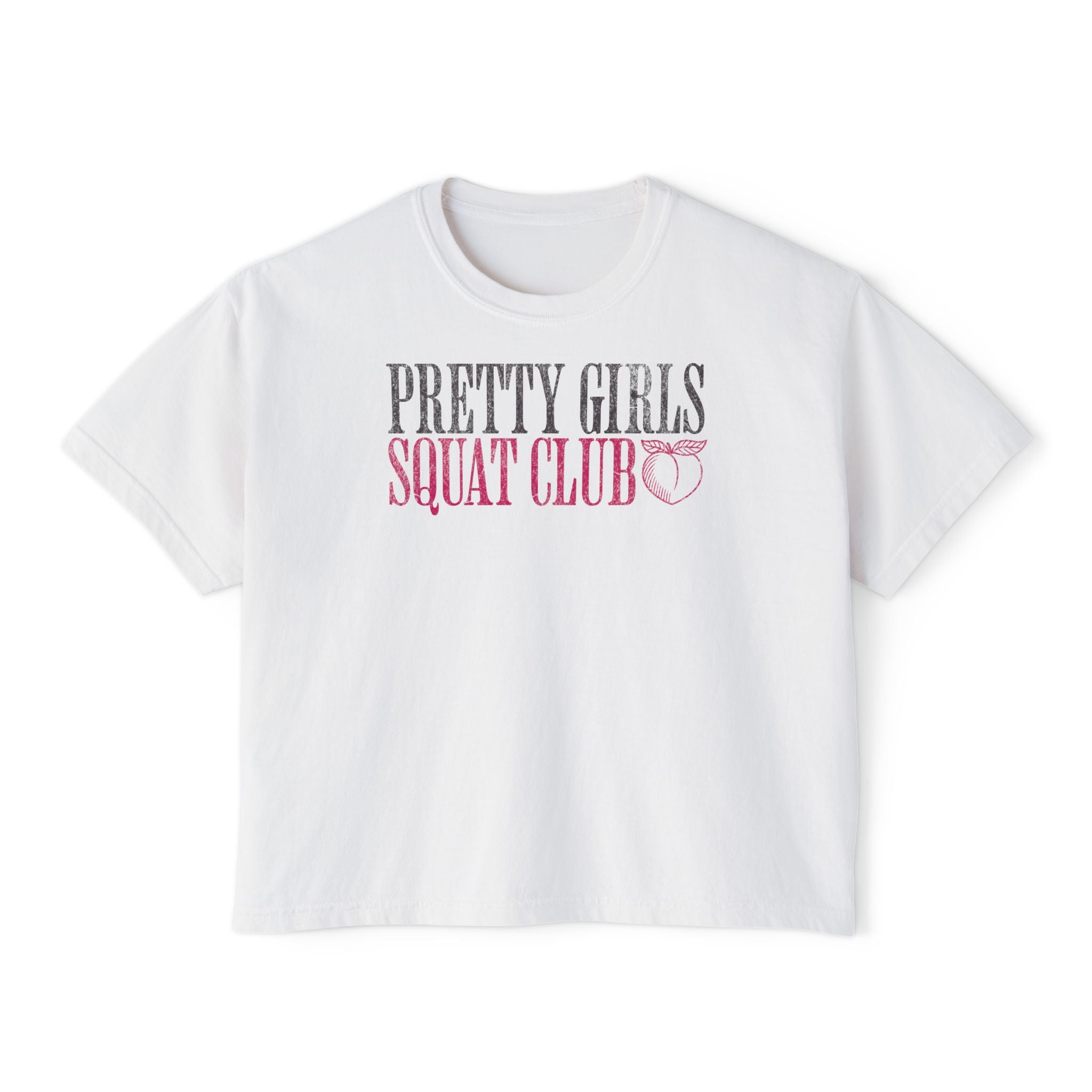 Lift Heavy Sh*t Athlete Boxy Tee | Women's Gym Humor Crop Top