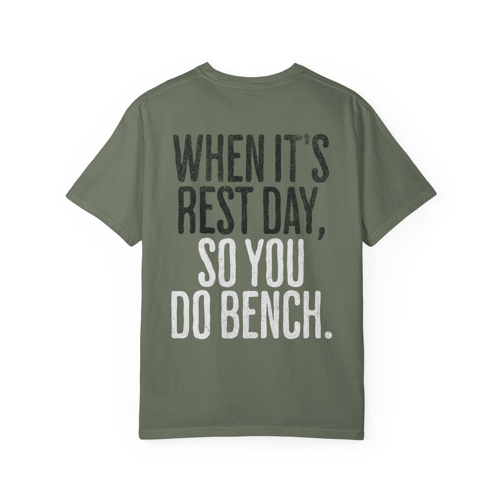 When it's Rest Day Workout T-shirt | Unisex Crossfit Humor Gym Tee