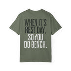 When it's Rest Day Workout T-shirt | Unisex Crossfit Humor Gym Tee