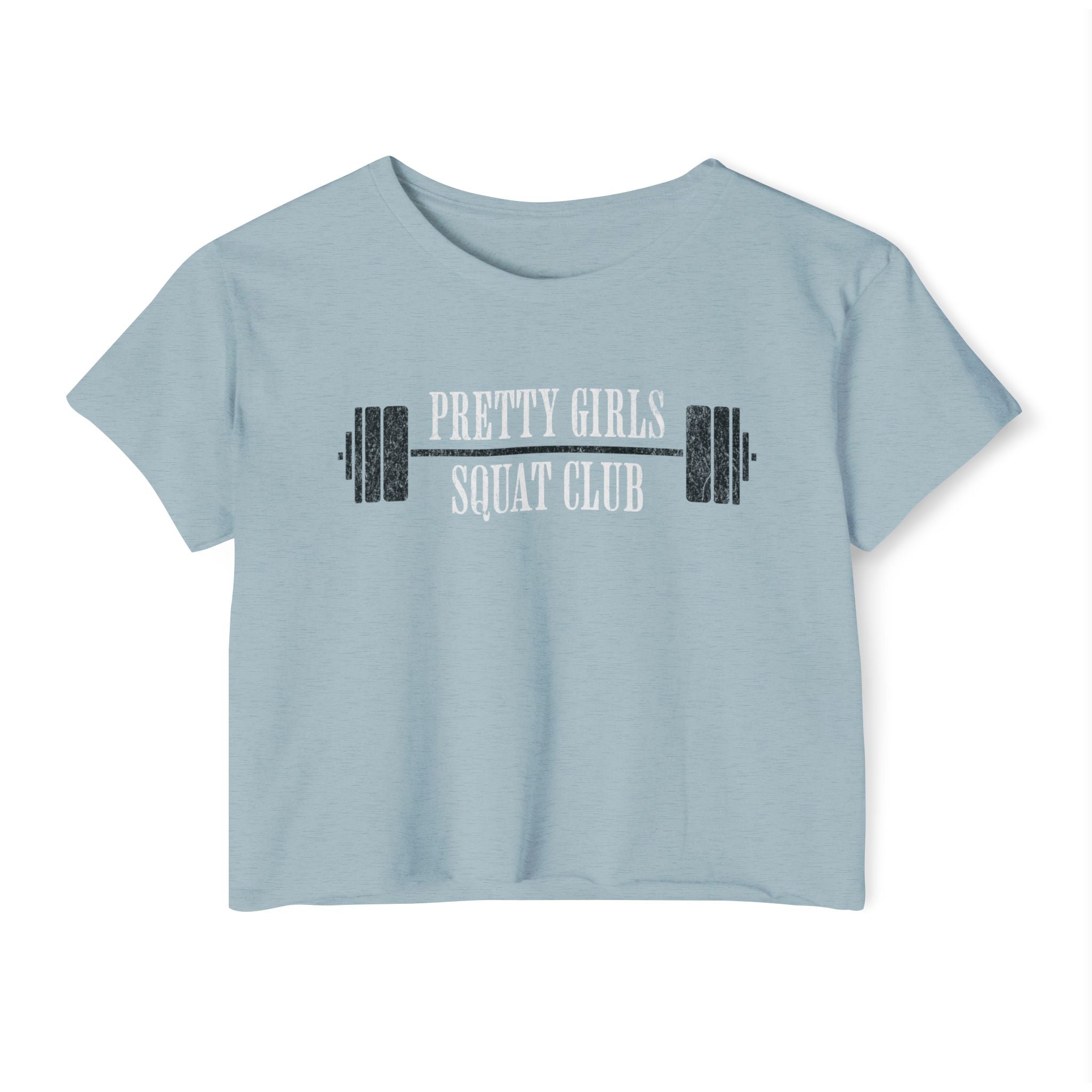 I Heart Squats Crop Top | Women's Weightlifting Workout Shirt