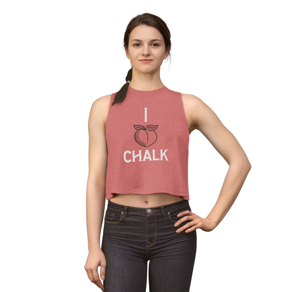 I Heart Chalk Workout Tank Top | Women's Crossfit Humor Crop Shirt