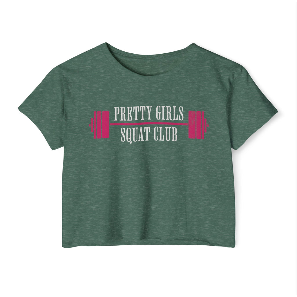 I Heart Squats Crop Top | Women's Weightlifting Workout Shirt