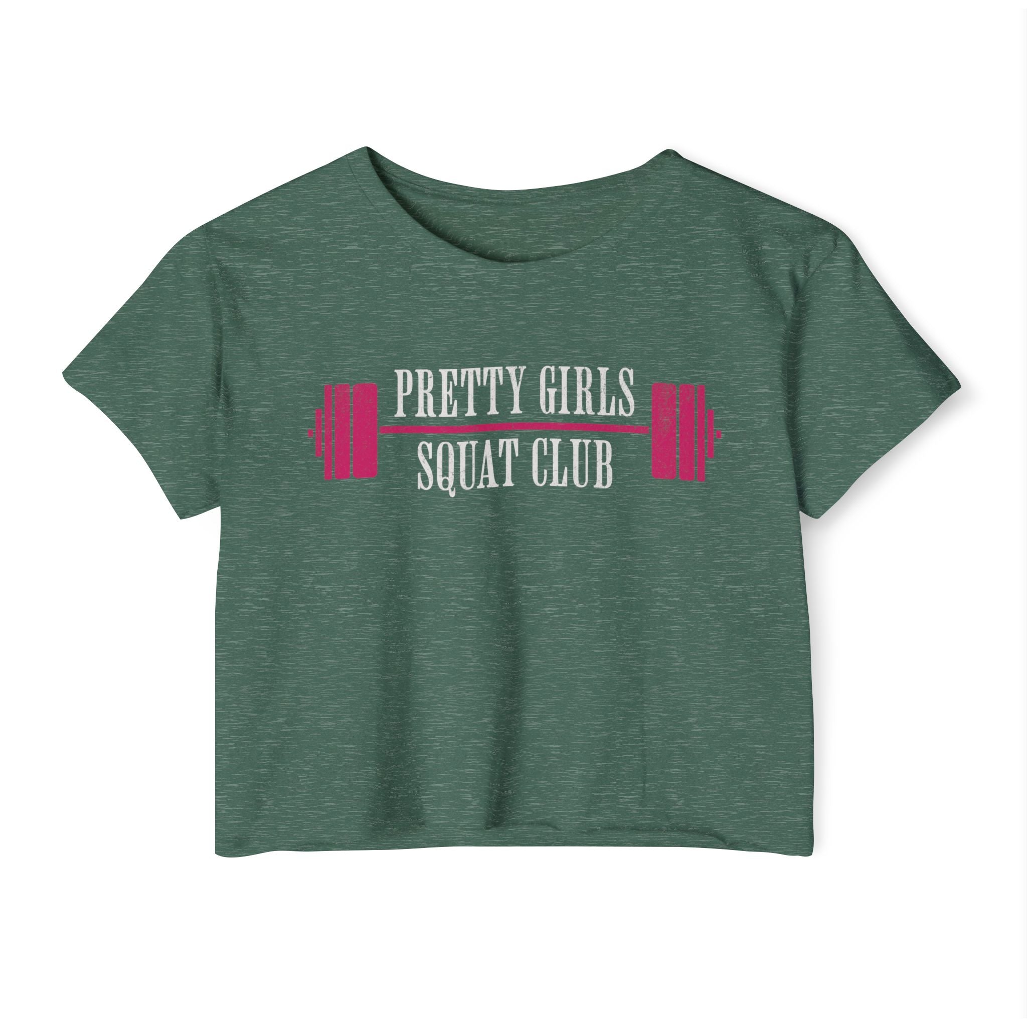 I Heart Squats Crop Top | Women's Weightlifting Workout Shirt