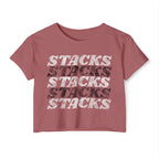 Stacks on Stacks Weightlifting Crop Top | Women's Festival Workout Tee