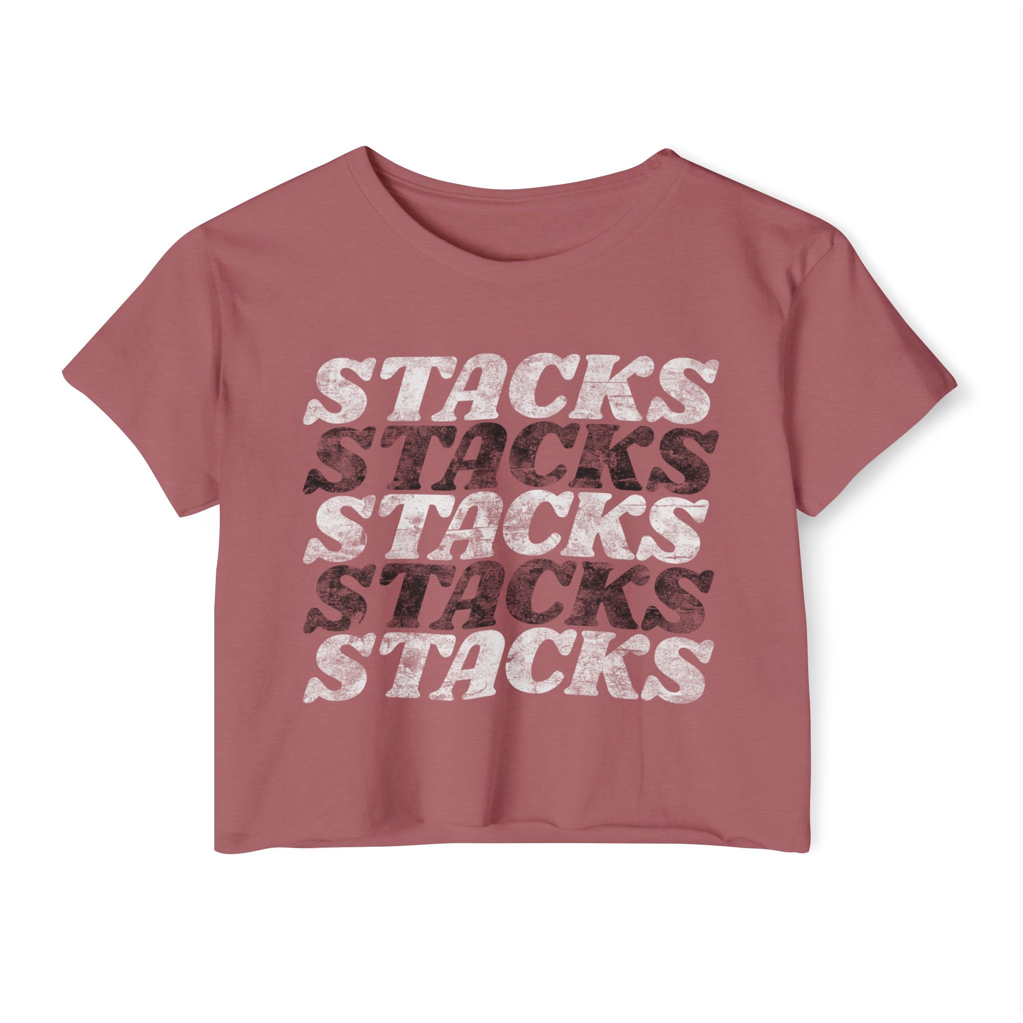 Stacks on Stacks Weightlifting Crop Top | Women's Festival Workout Tee