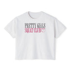 Lift Heavy Stuff Athlete Boxy Tee | Women's Gym Humor Crop Top