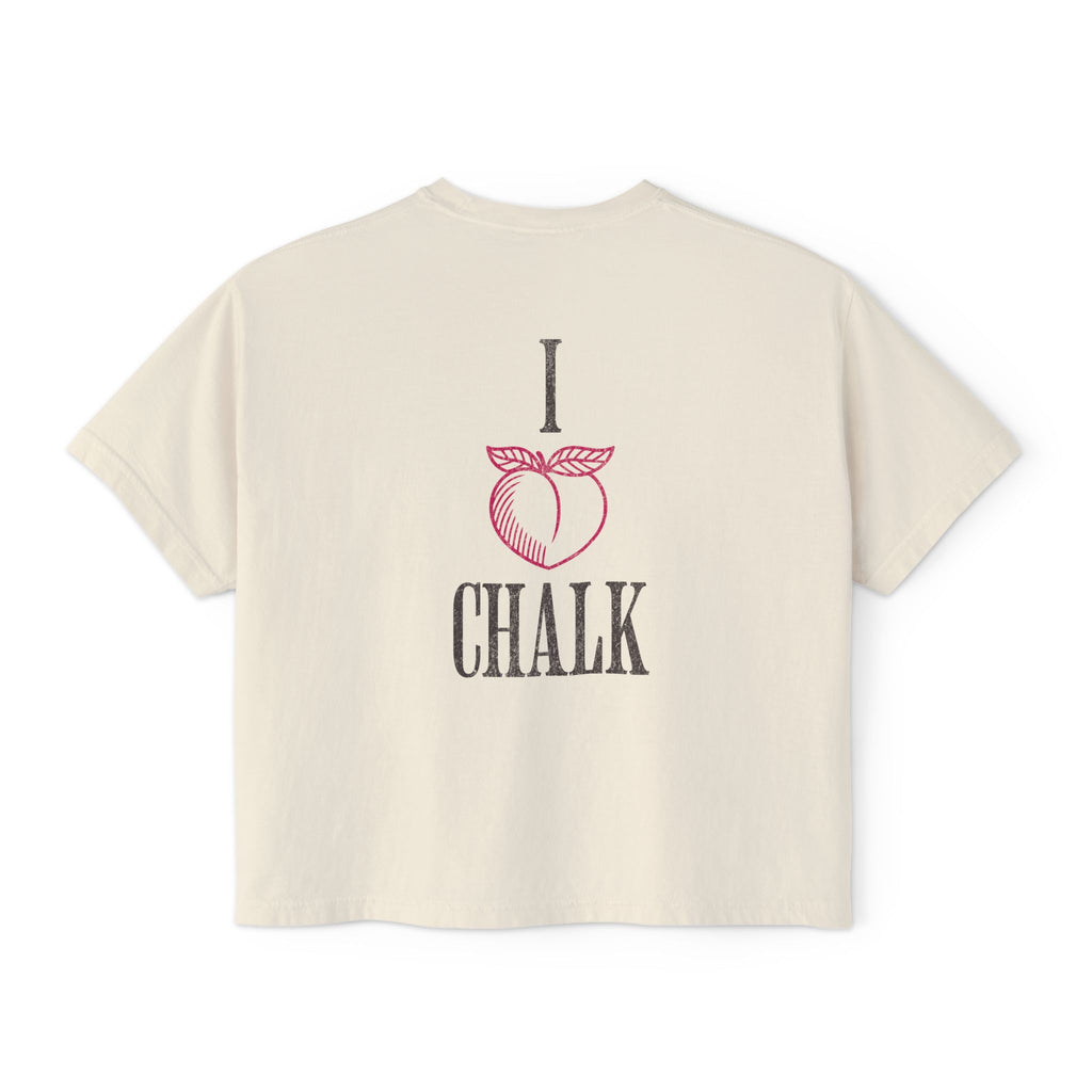 I Heart Chalk Boxy T-shirt | Crossfit Humor Women's Crop Top