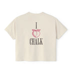 I Heart Chalk Boxy T-shirt | Crossfit Humor Women's Crop Top