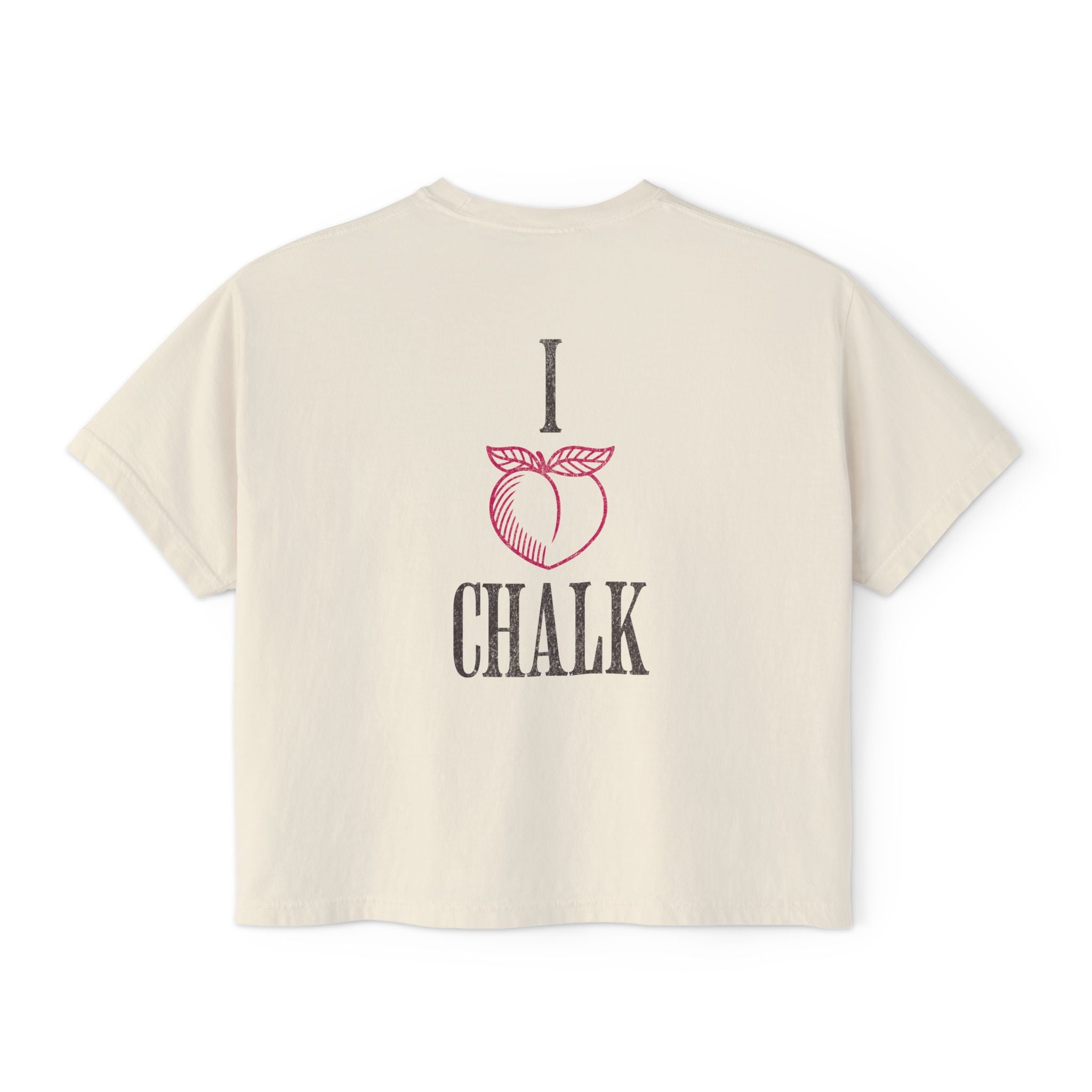 I Heart Chalk Boxy T-shirt | Crossfit Humor Women's Crop Top